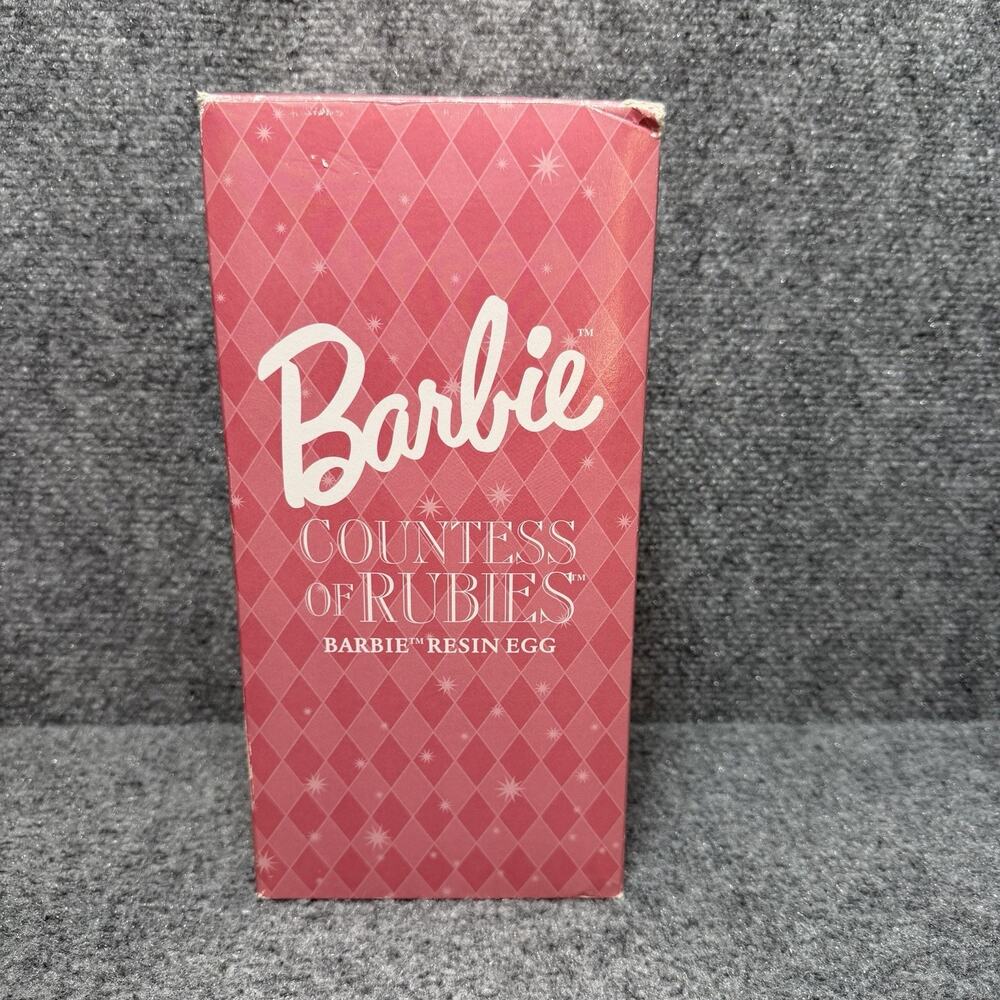 2001 Countess of Rubies Barbie Resin Egg -Music Box Royal Jewels Collection
